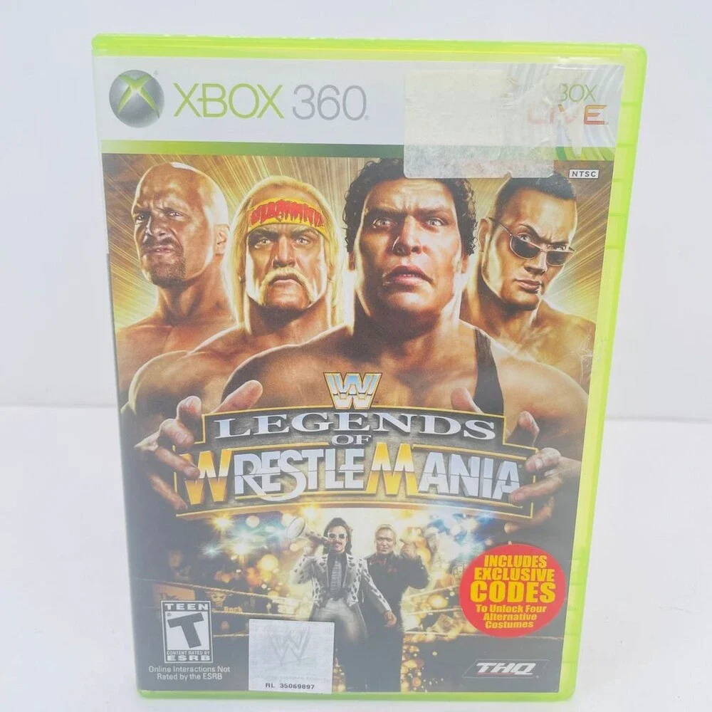 WWE Legends of WrestleMania X360 (Microsoft Xbox 360, 2009) Complete W/ Manual